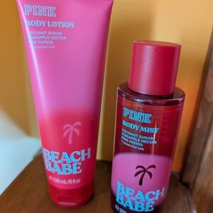 NWT!! PINK Victoria's Secret Beach Babe Body Lotion and Mist Set